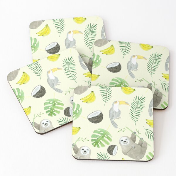 Item preview, Tropical fun animals and palms designed and sold by Hellosandraart.