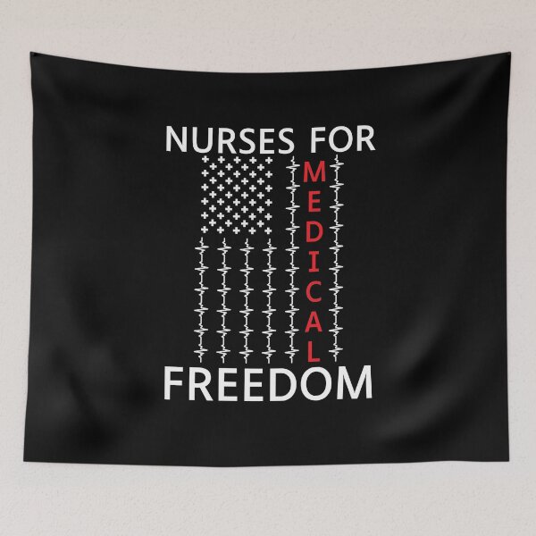 Item preview, Nurses for medical freedom, Heartbeat EKG American Flag design for essential workers designed and sold by Auntieck.