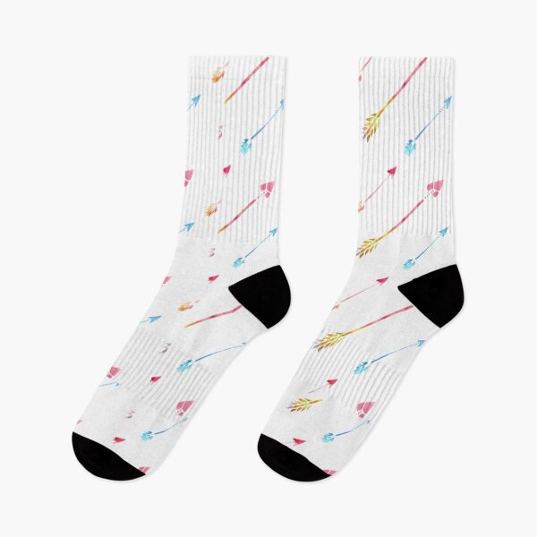 Item preview, Rainbow Watercolor Arrows Arrow Pattern Print Fun Funky Colorful Painting Blue Gold Red Pink Orange designed and sold by Shayna Westfall.