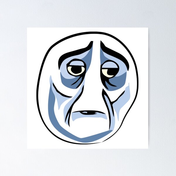 Depressed Sad Troll face MEME Sticker by Keles