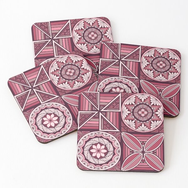 Item preview, Tapa patchwork - coral designed and sold by AprilAppleArt.