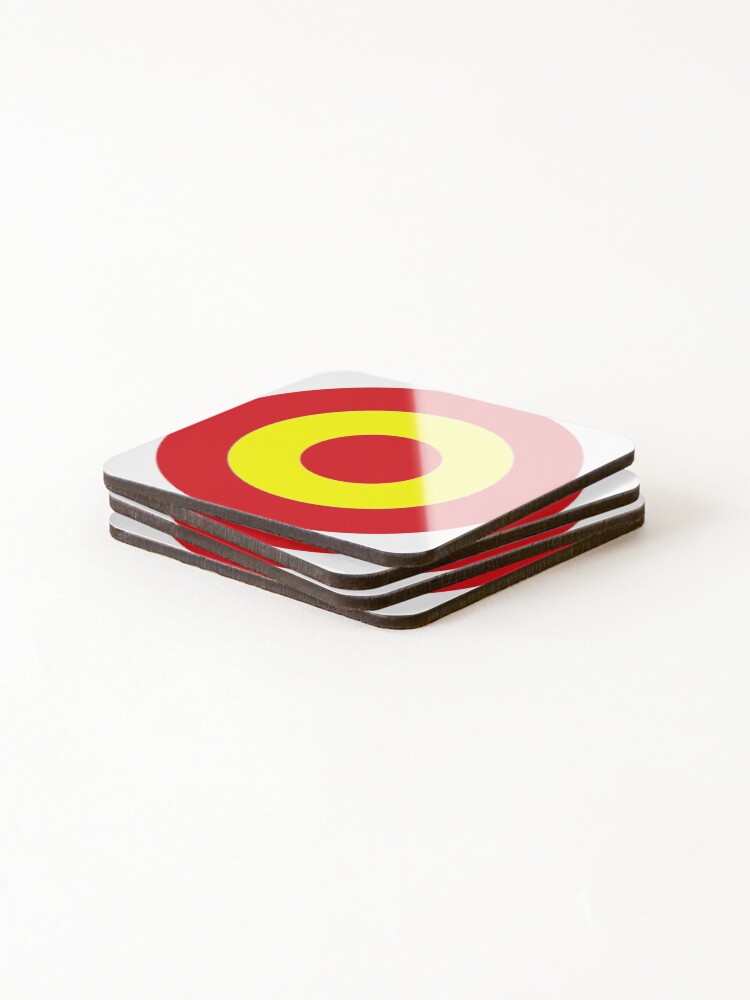 Thumbnail 4 of 5, Coasters (Set of 4), Red Yellow Retro Mod designed and sold by ModSupporters.
