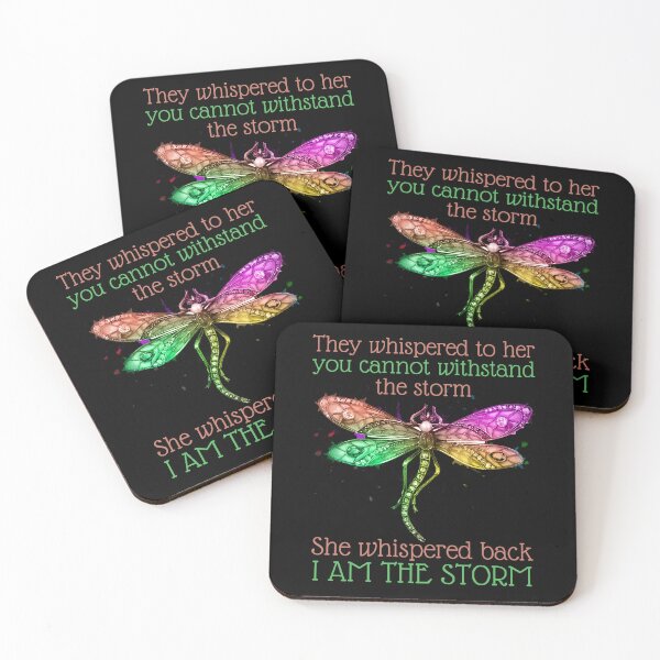 Item preview, I am the storm, Encouraging Gifts for Her With a Rainbow Dragonfly Design designed and sold by Auntieck.