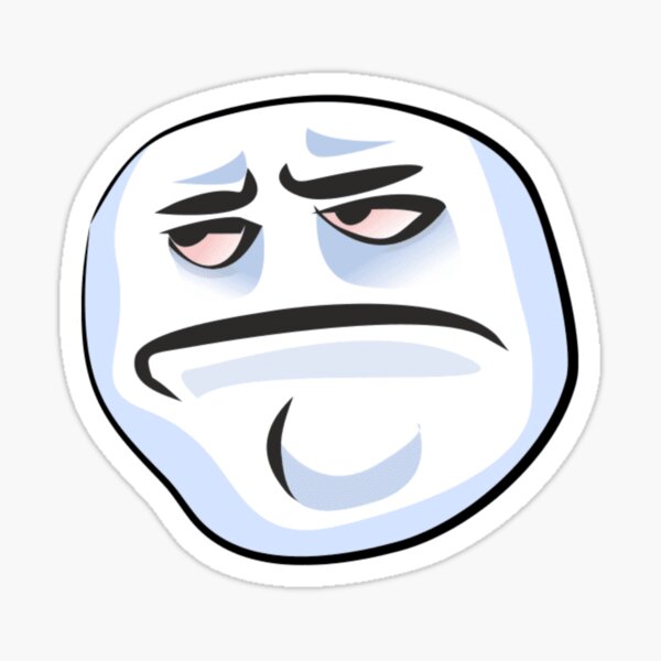 Depressed Sad Troll face MEME Sticker by Keles