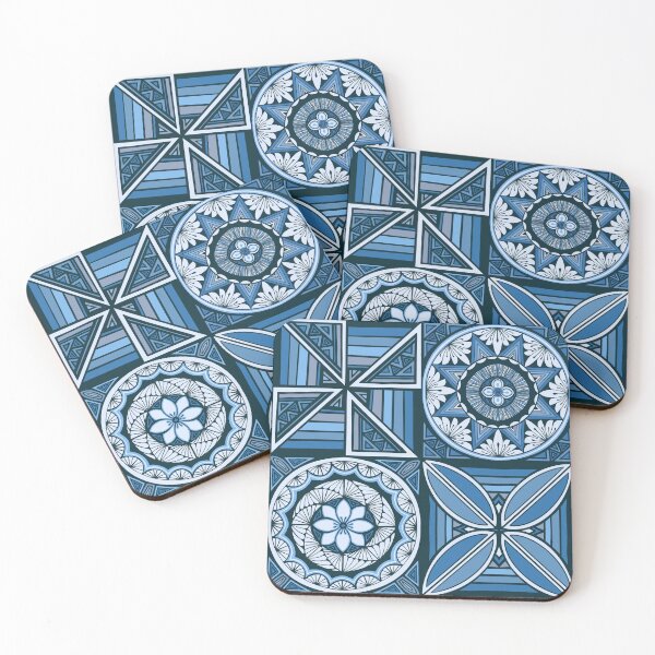Item preview, Tapa patchwork - ocean designed and sold by AprilAppleArt.