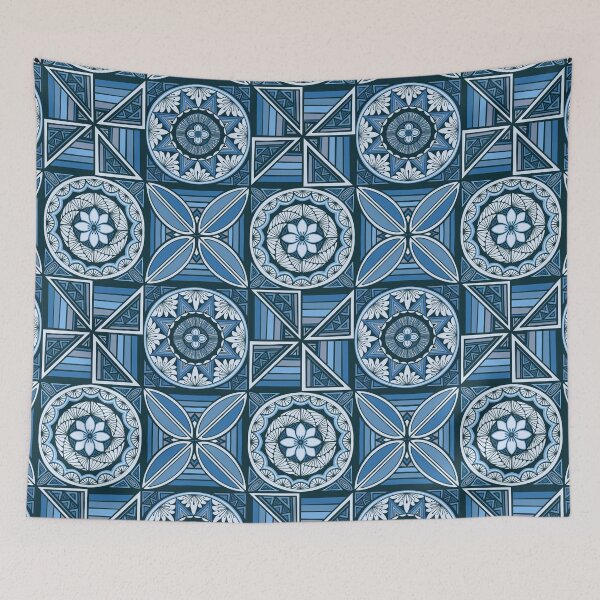 Item preview, Tapa patchwork - ocean designed and sold by AprilAppleArt.