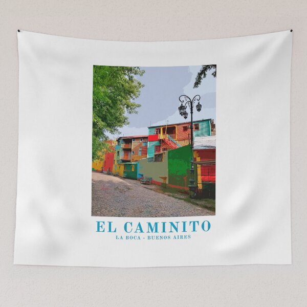 Artikelvorschau,  El Caminito Kunstdruck, Buenos Aires Vintage Reiseposter entworfen und verkauft von ThinkAboutMaps.