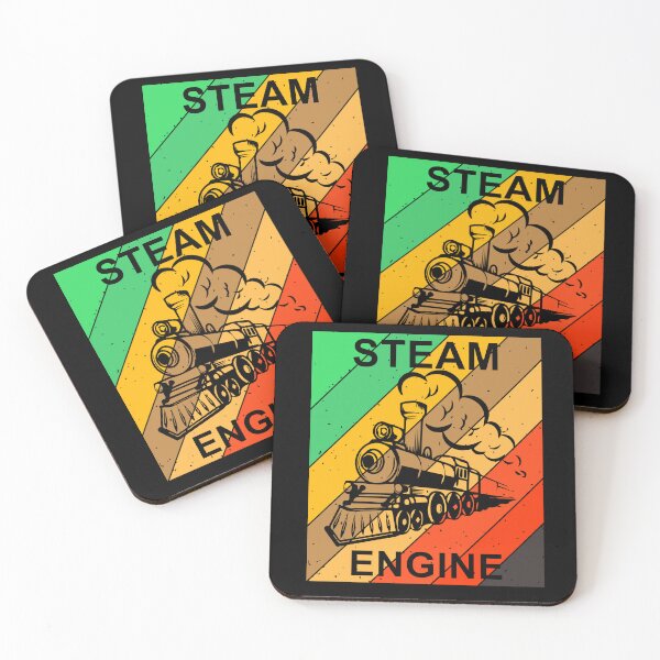 Item preview, Steam Engine Retro Sunset Railroad Train Locomotive designed and sold by TheTrainRoom.