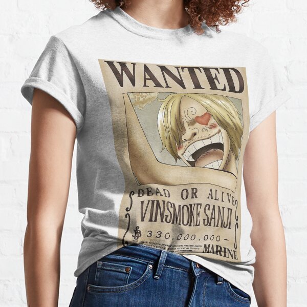 Vinsmoke Sanji Wanted poster one piece bounty (2023 updated price )  Essential T-Shirt for Sale by justchemsou