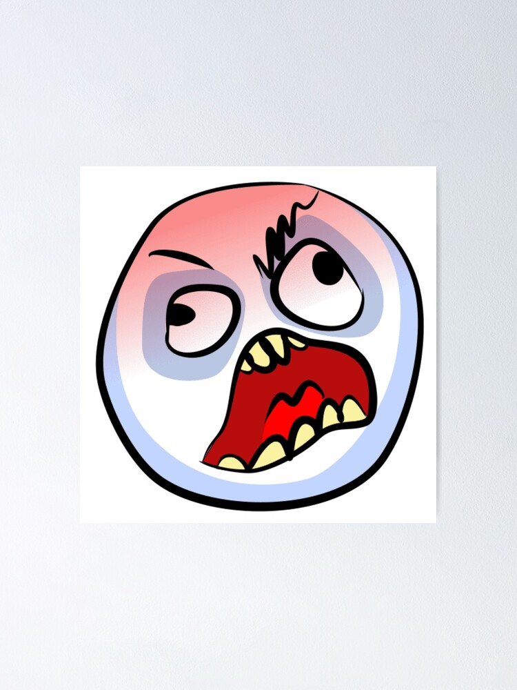 Angry Face Meme Sticker for Sale by the-al-foil