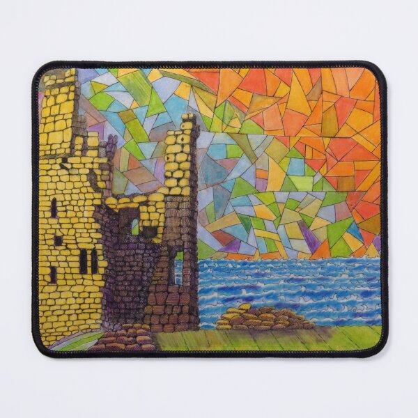 Item preview, 619 - LILBURN TOWER, DUNSTANBURGH CASTLE - DAVE EDWARDS - COLOURED PENCILS - 2022 designed and sold by BLYTHART.