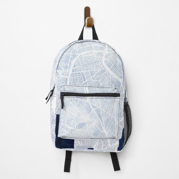 Item preview, Providence Skyline & Map Watercolor Navy Blue, Print by Zouzounio Art designed and sold by zouzounioart.