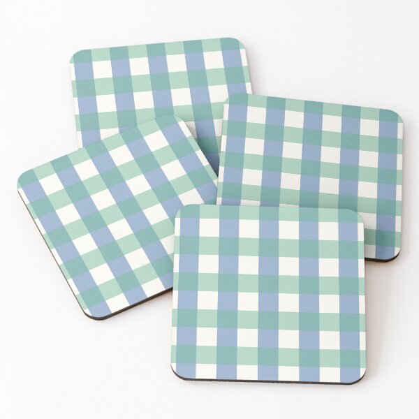 Item preview, Pastel Blue and Green Gingham Checked Checkered Pattern Design designed and sold by fairy-taler.