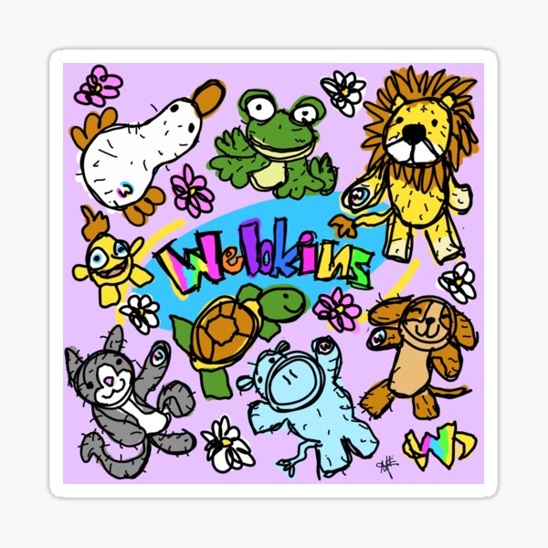 Cute and Sweet and Fun Webkinz Scribble Pals Sticker