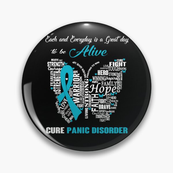 Item preview, Butterfly Ribbon Cure Panic Disorder Awareness designed and sold by Tadmab.