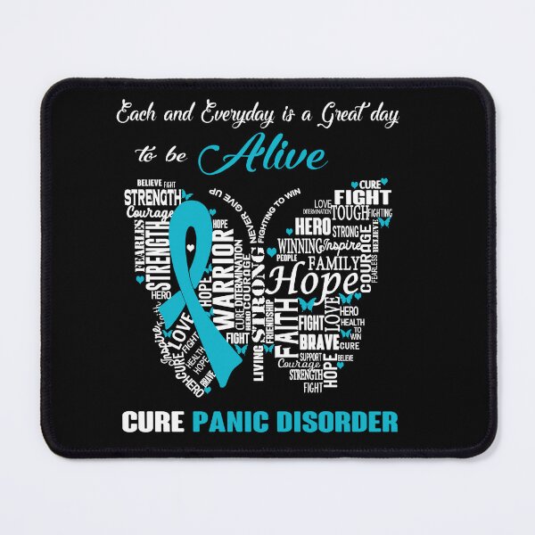 Item preview, Butterfly Ribbon Cure Panic Disorder Awareness designed and sold by Tadmab.