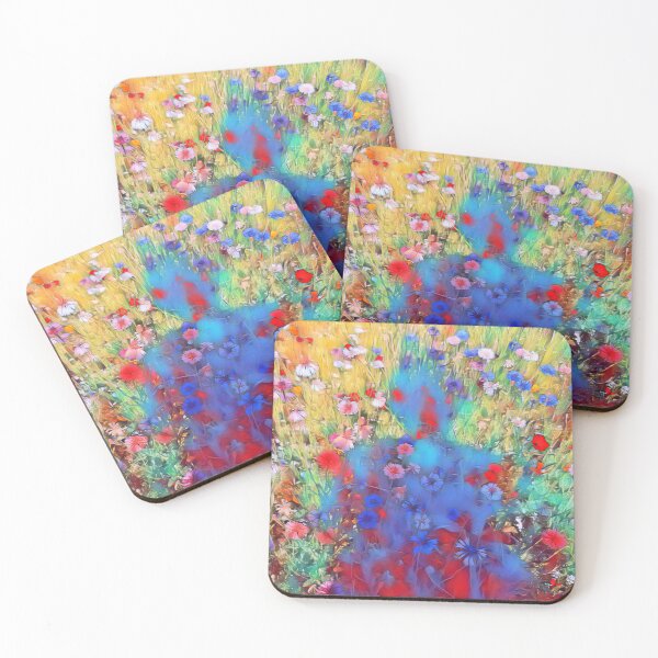 Item preview, Colorful flower meadow with the shadow of the photographer - summery photo design designed and sold by kikidu21.