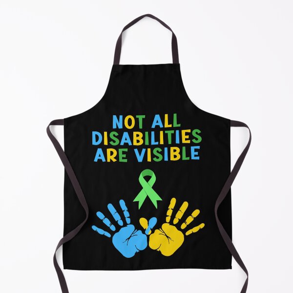 Item preview, Not All Disabilities Are Visible - Blue Yellow Green Ribbon designed and sold by SilkenDove.
