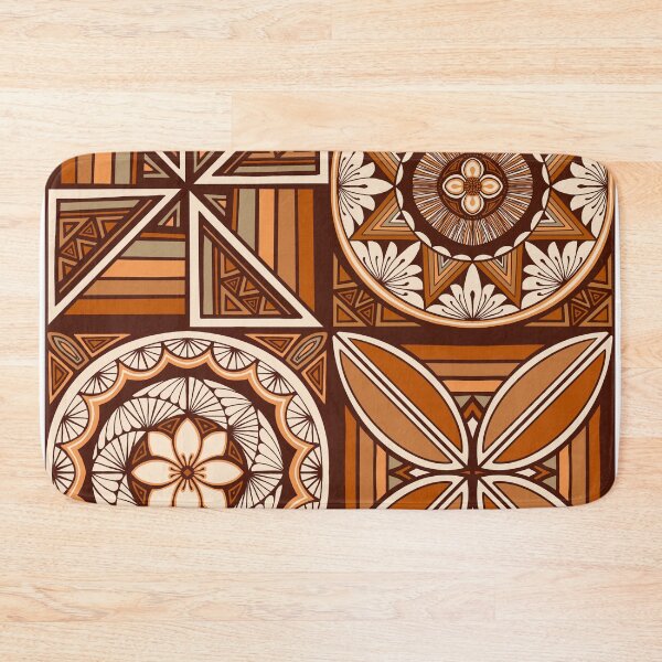 Item preview, Tapa patchwork - rust designed and sold by AprilAppleArt.