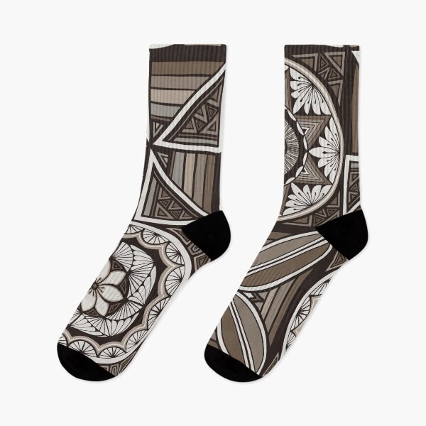 Item preview, Tapa patchwork - charcoal designed and sold by AprilAppleArt.