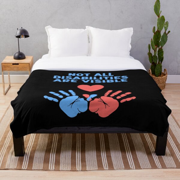 Item preview, No todas las discapacidades son visibles - Orange Blue Heart designed and sold by SilkenDove.