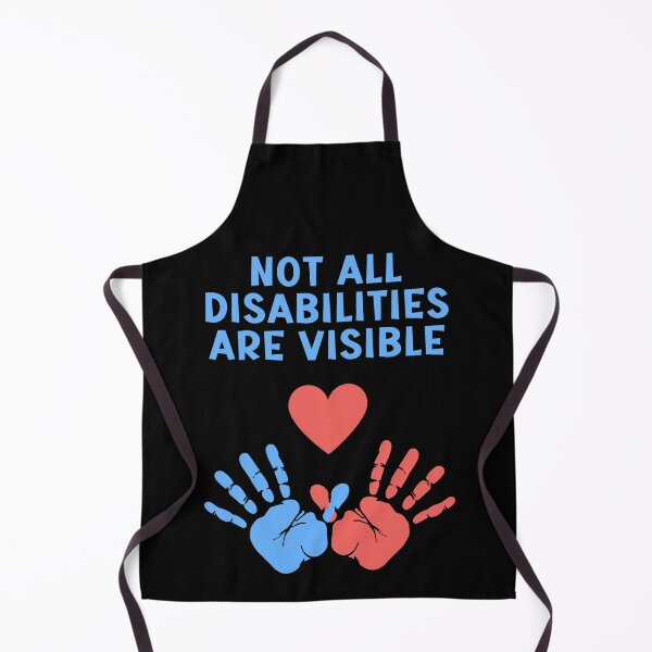 Item preview, Not All Disabilities Are Visible - Orange Blue Heart designed and sold by SilkenDove.