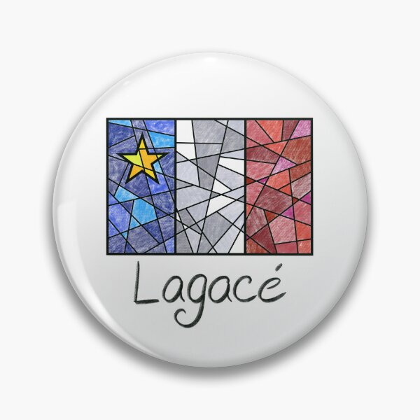 Item preview, Acadian Flag pastel mosaic Lagacé - Drapeau acadien mosaïque pastel vitrail Lagacé designed and sold by ColoursOfFrance.