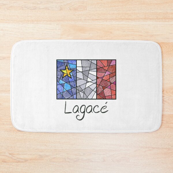 Item preview, Acadian Flag pastel mosaic Lagacé - Drapeau acadien mosaïque pastel vitrail Lagacé designed and sold by ColoursOfFrance.