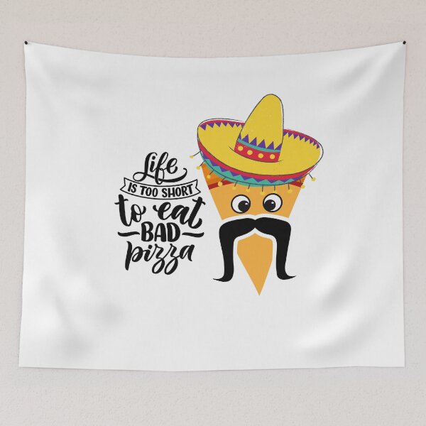 Item preview, Life is too short to eat bad pizza - pizza puns  designed and sold by Tanuja  Sharma.