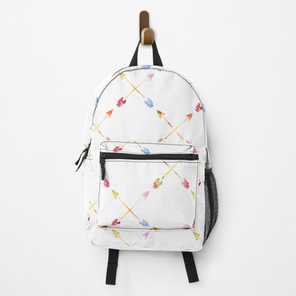 Item preview, Rainbow Watercolor Arrows Arrow Lattice Pattern Print Fun Funky Colorful Painting Blue Gold Red Pink Orange designed and sold by Shayna Westfall.