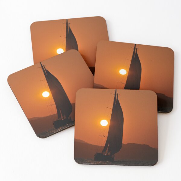 Item preview, big sailboat sailing at sunset designed and sold by laikaincosmos.