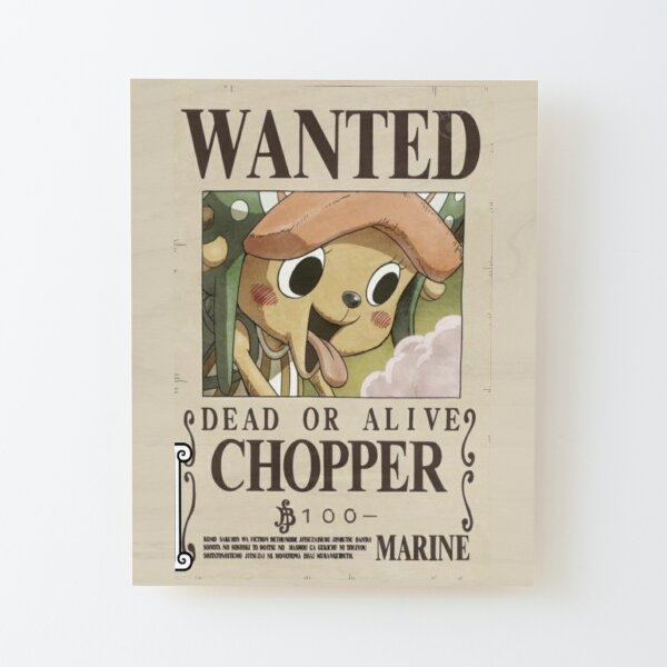 One Piece - Poster Wanted Chopper New (52 X 35 Cm) - Produits Geek