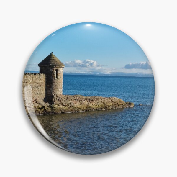 Item preview, Calm gentle sea at Ravenscraig Park watchtower in Kirkcaldy. designed and sold by S-and-W-4ever.