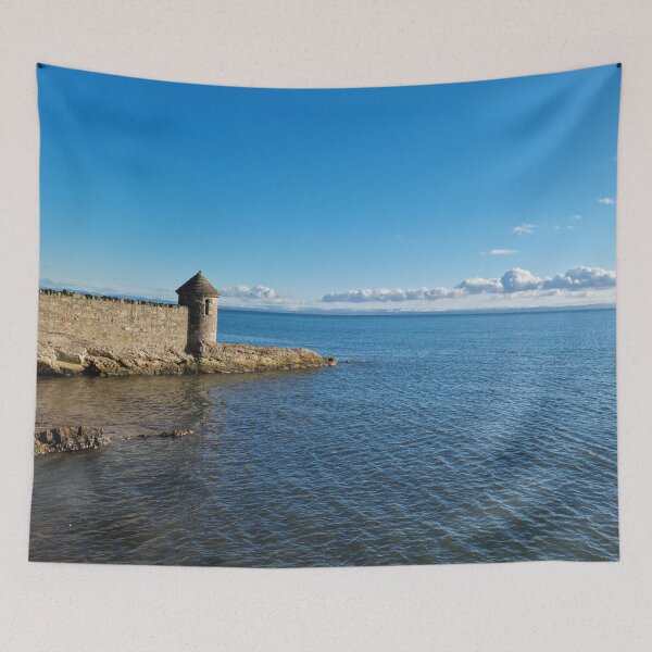 Item preview, Calm gentle sea at Ravenscraig Park watchtower in Kirkcaldy. designed and sold by S-and-W-4ever.