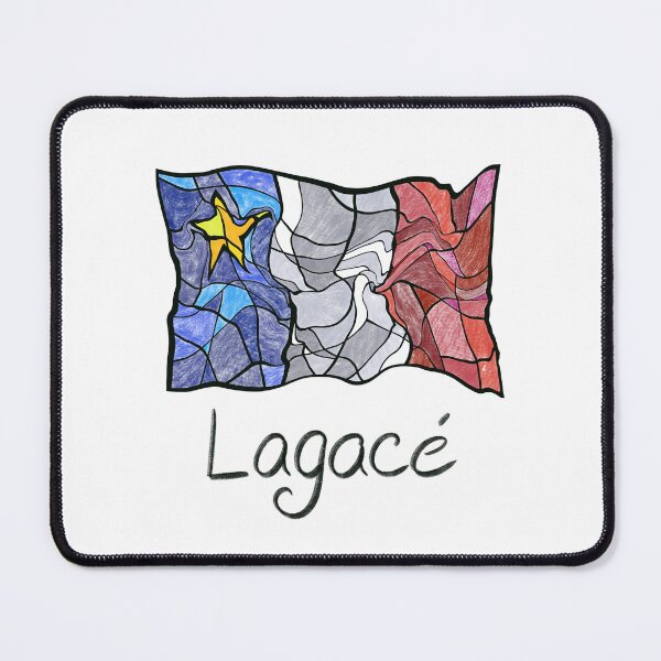 Item preview, Acadian Flag pastel liquid mosaic Lagacé  - Drapeau acadien mosaïque liquide pastel vitrail Lagacé designed and sold by ColoursOfFrance.