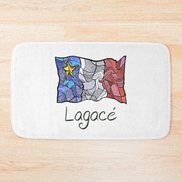 Item preview, Acadian Flag pastel liquid mosaic Lagacé  - Drapeau acadien mosaïque liquide pastel vitrail Lagacé designed and sold by ColoursOfFrance.