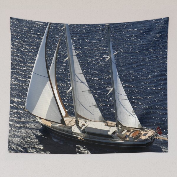 Item preview, aerial sailboat photography designed and sold by laikaincosmos.