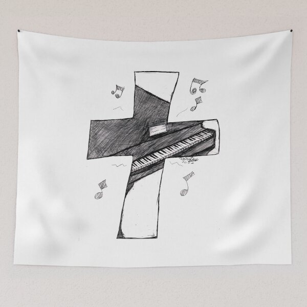 Item preview, The Cross and the Piano - Artwork by Dorothy designed and sold by Pictures With A Message.