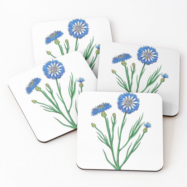 Item preview, Cornflower Botanical Watercolor Flower designed and sold by Irina Sztukowski.