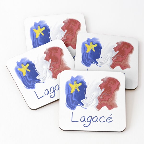 Artikelvorschau, Acadian Flag Pastel Liquid Lagacé - Drapeau Acadien Liquide Pastel Lagacé entworfen und verkauft von ColoursOfFrance.