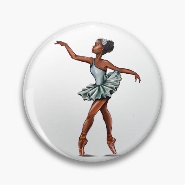 Item preview, African American Ballerina, black woman  dancing tutu  - brown skin girl love ballet dance designed and sold by Artonmytee.