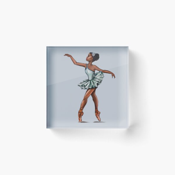 Item preview, African American Ballerina, black woman  dancing tutu  - brown skin girl love ballet dance designed and sold by Artonmytee.