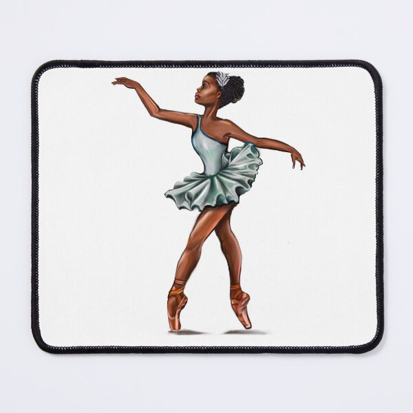Item preview, African American Ballerina, black woman dancing tutu - brown skin girl love ballet dance designed and sold by Artonmytee.