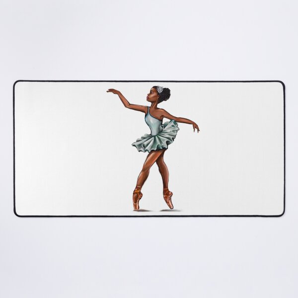 Item preview, African American Ballerina, black woman dancing tutu - brown skin girl love ballet dance designed and sold by Artonmytee.