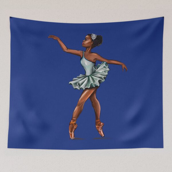 Item preview, African American Ballerina, black woman  dancing tutu  - brown skin girl love ballet dance designed and sold by Artonmytee.