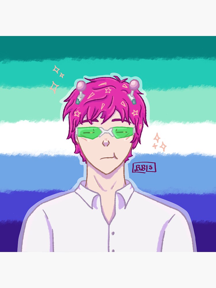 Saiki K Gay Pride Sticker For Sale By Bubblesdoesart Redbubble 