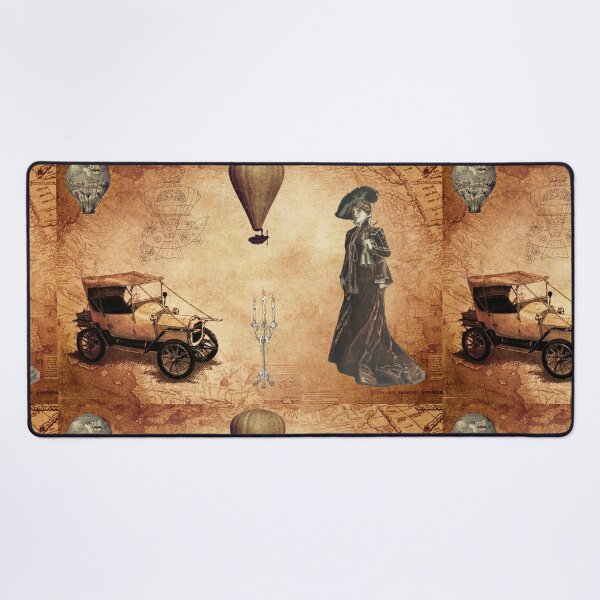 Item preview, Vintage Steampunk Elegant Lady World Map designed and sold by silviaol.