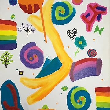 Artwork thumbnail, Abstract Colorful Randomness by KCsStudio
