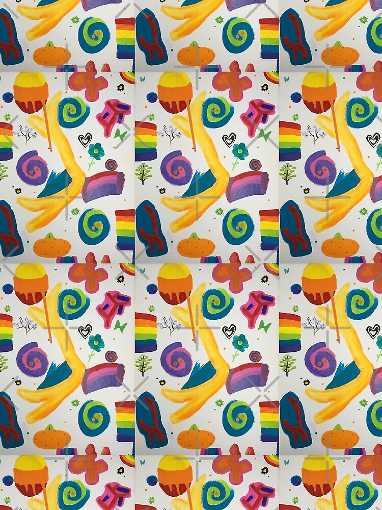 Thumbnail 3 of 3, Scarf, Abstract Colorful Randomness designed and sold by KCsStudio.