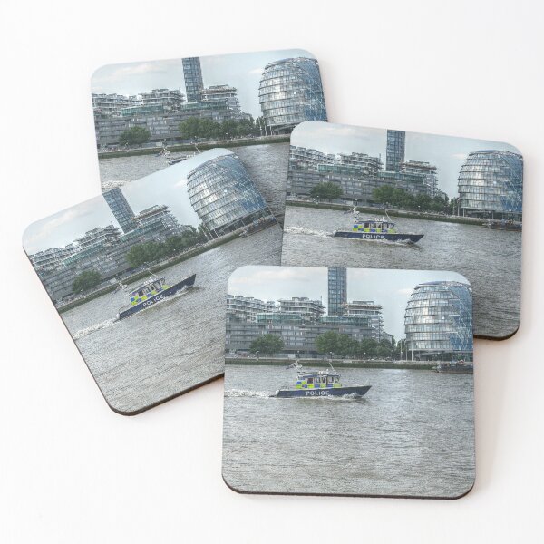 Item preview, Police Boat Cruising Past City Hall designed and sold by SarahEL17.